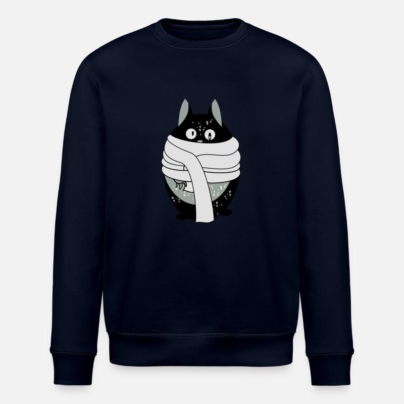 Cat avec un foulard - Sweat bio ROLLER Stanley/Stella Unisexe - marine