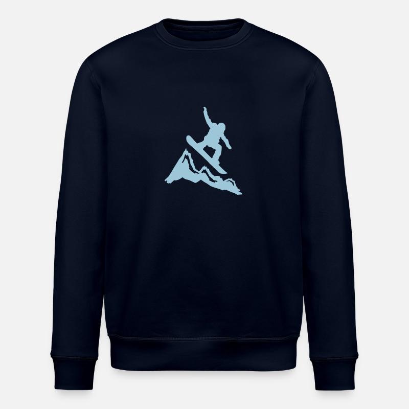 snowboard mountains jump - Sweat bio ROLLER Stanley/Stella Unisexe - marine