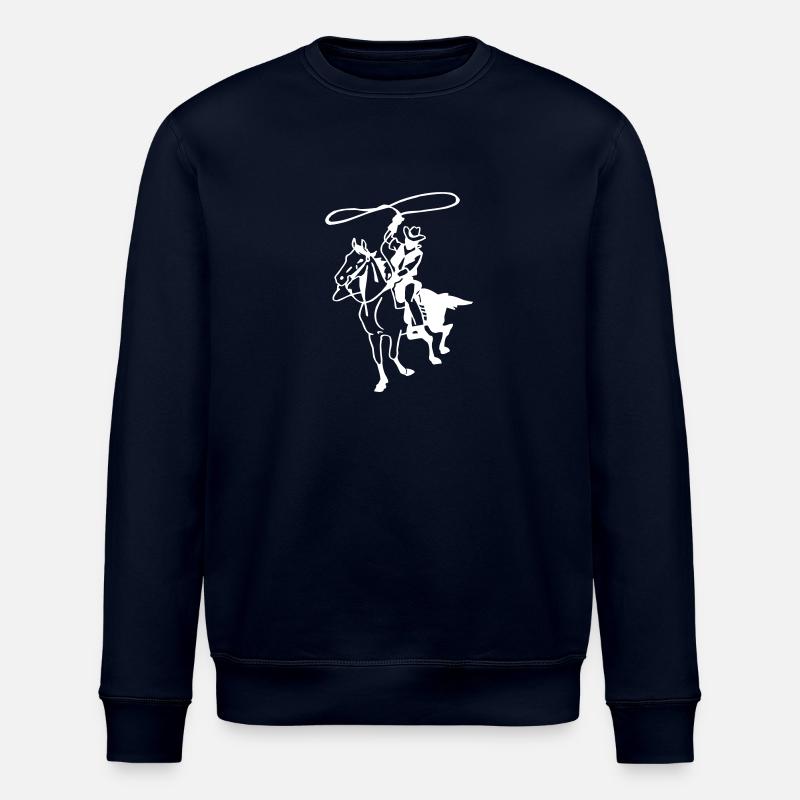 Cowboy avec Lasso - Sweat bio ROLLER Stanley/Stella Unisexe - marine