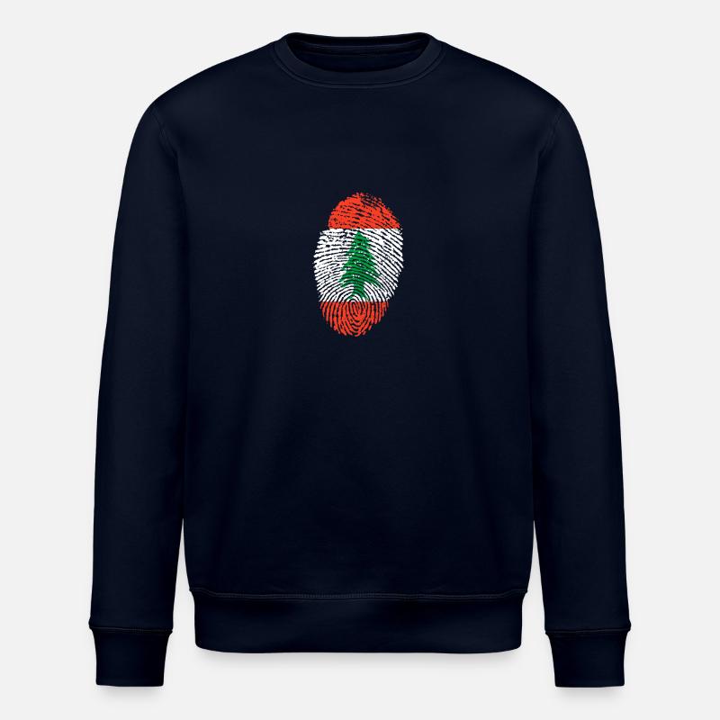empreintes digitales j'aime LIBANON - Sweat bio ROLLER Stanley/Stella Unisexe - marine