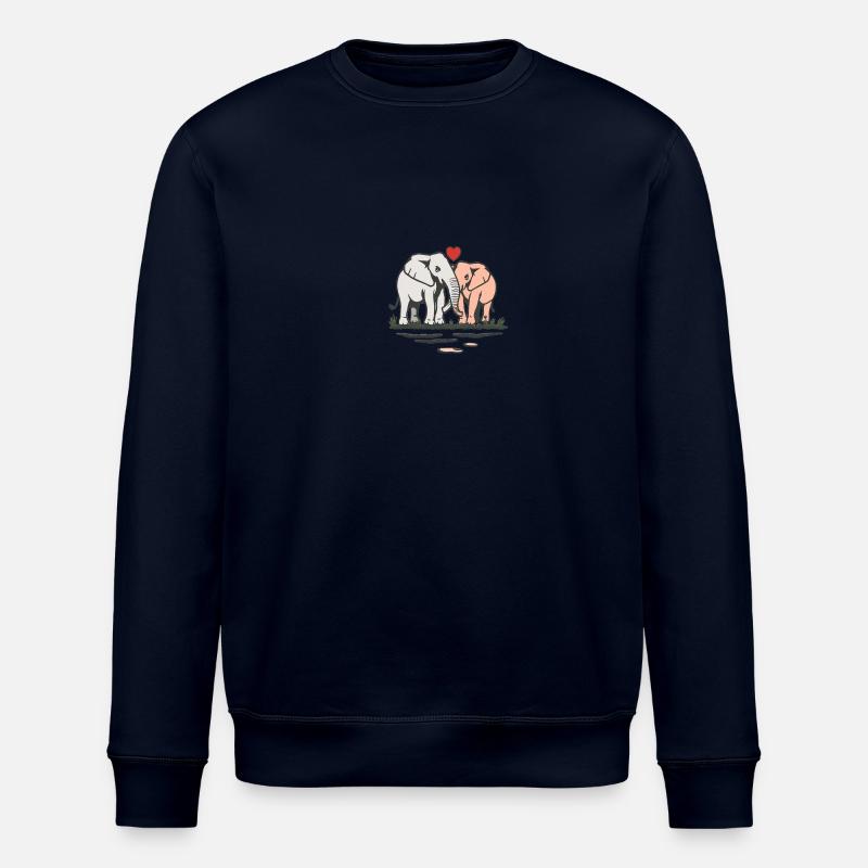 Éléphants amoureux Photo - Sweat bio ROLLER Stanley/Stella Unisexe - marine