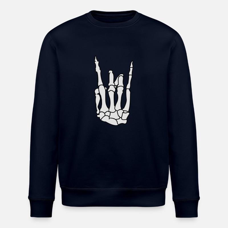 skull_hand_02 - Stanley/Stella Unisex Bio-Sweatshirt ROLLER - Navy
