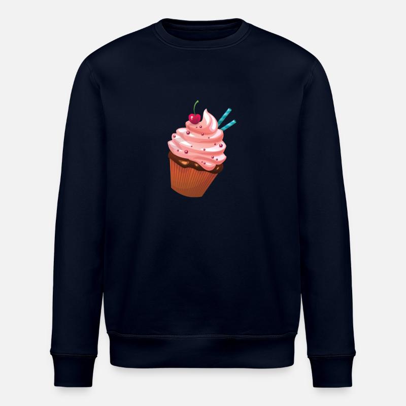 Desserts, Cakes, Muffins, Cherries - Stanley/Stella Unisex Bio-Sweatshirt ROLLER - Navy