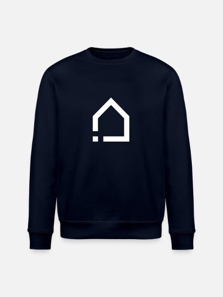 APP-Symbol: Smart FLAT (weiß/transparent) - Stanley/Stella Unisex Bio-Sweatshirt ROLLER - Navy