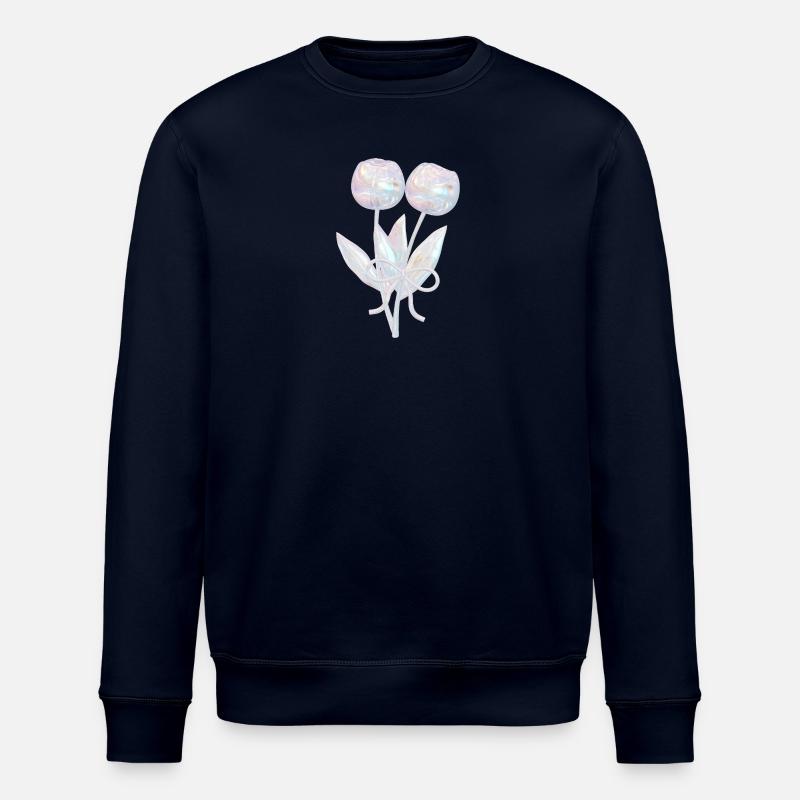 Irisierende Tulpen mit Rosette - Stanley/Stella Unisex Bio-Sweatshirt ROLLER - Navy