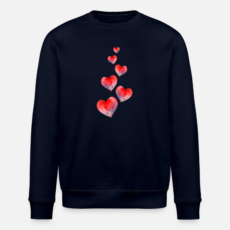Herzen Rot Liebe - Stanley/Stella Unisex Bio-Sweatshirt ROLLER - Navy