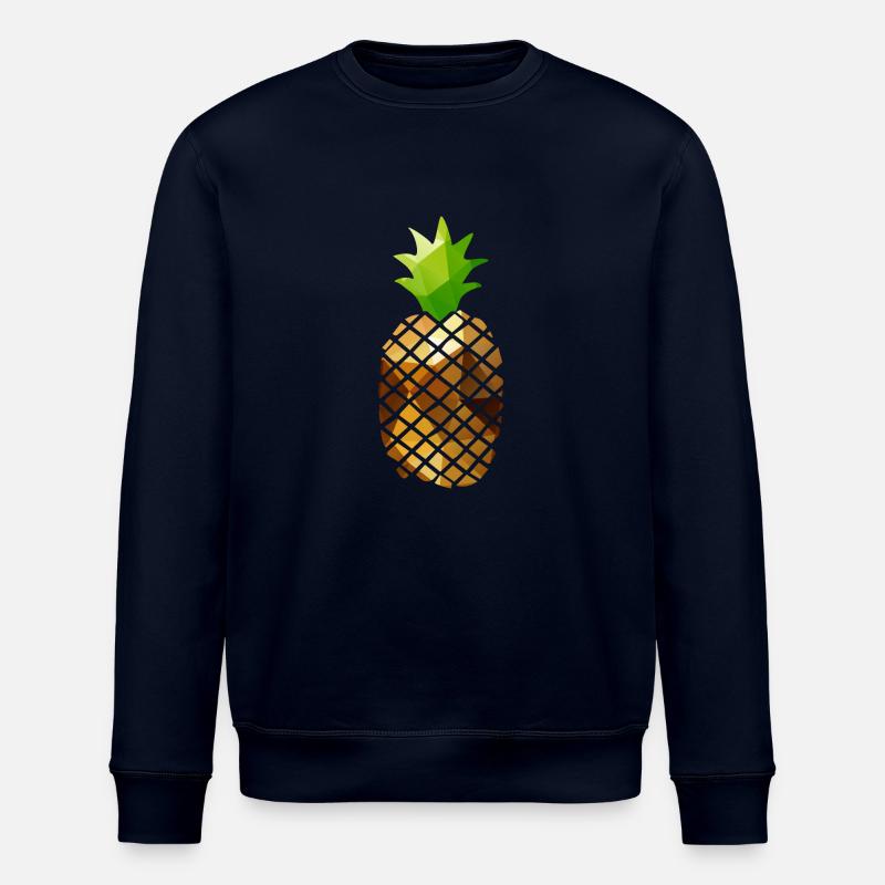 Pineapple (Low Poly) - Stanley/Stella økologisk unisex-sweatshirt ROLLER - marineblå