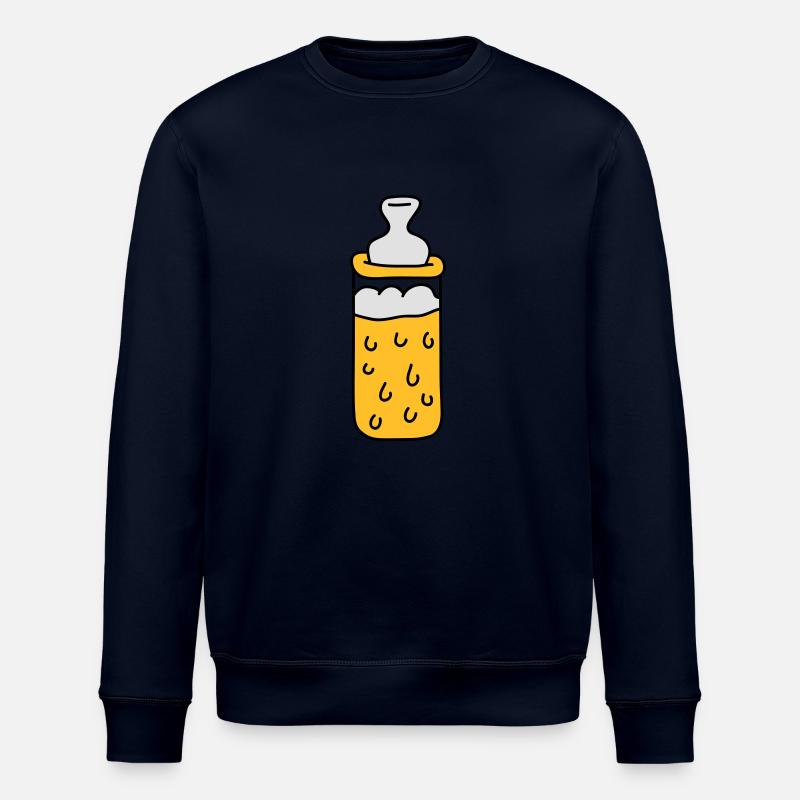 Baby Beer Bottle - Stanley/Stella ROLLER Unisex Organic Sweatshirt - navy