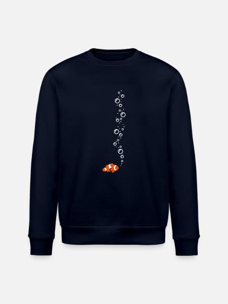 Clownfisch mit Blubbeln - Stanley/Stella Unisex Bio-Sweatshirt ROLLER - Navy