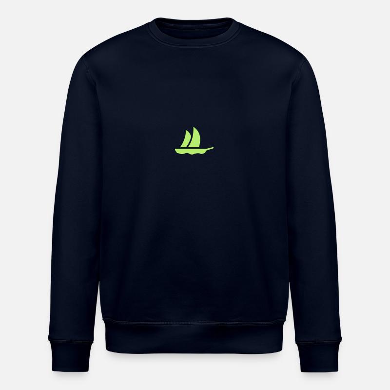 Segelboot (1c) - Stanley/Stella ROLLER Unisex Organic Sweatshirt - navy