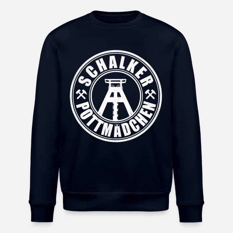 Schalker Pottmädchen | Ruhrpott Mädchen - Stanley/Stella Unisex Bio-Sweatshirt ROLLER - Navy