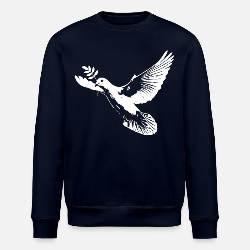 Colombe blanche de la paix - Sweat bio ROLLER Stanley/Stella Unisexe - marine