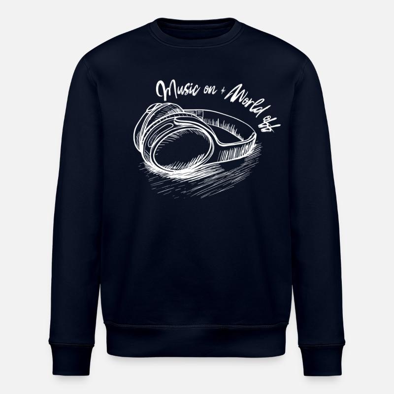 Music on - World off - Stanley/Stella Unisex Bio-Sweatshirt ROLLER - Navy