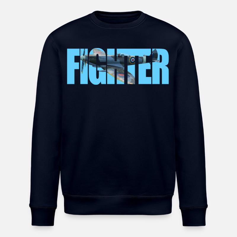 Fighter Spitfire - Stanley/Stella ROLLER Unisex Organic Sweatshirt - navy