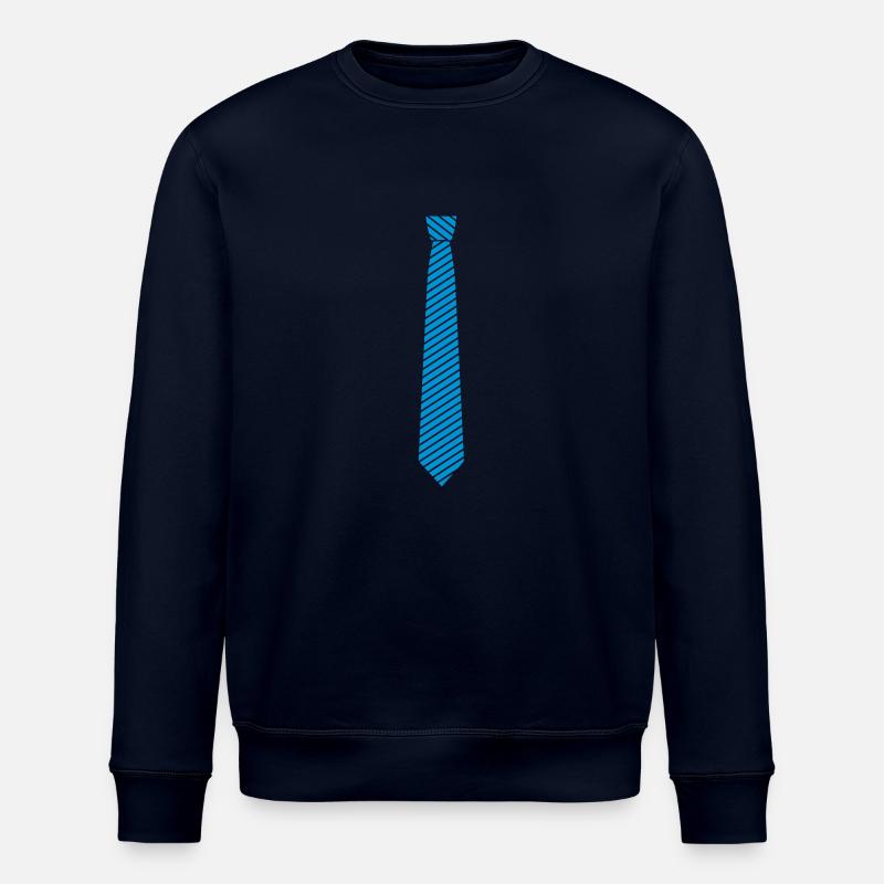 gestreifte Krawatte / Schlips - Stanley/Stella Unisex Bio-Sweatshirt ROLLER - Navy