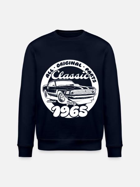60. Geburtstag - Klassiker Musclecar 07/1965 - Stanley/Stella Unisex Bio-Sweatshirt ROLLER - Navy