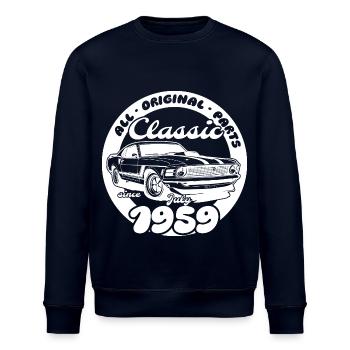 66e anniversaire - Muscle car classique 07/1959 - Sweat bio ROLLER Stanley/Stella Unisexe - marine - Devant - Nik (191cm)