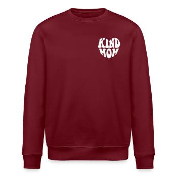 Logo Kind Mom Heart - Couleur personnalisable - Sweat bio ROLLER Stanley/Stella Unisexe - bordeaux - Devant - Nik (191cm)