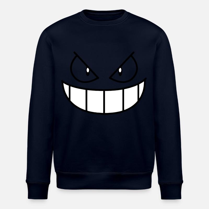 Gengar face - Stanley/Stella ROLLER Unisex Organic Sweatshirt - navy
