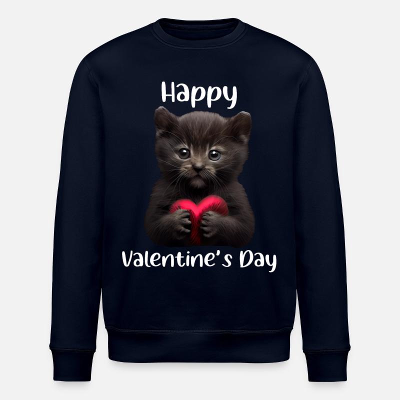 Chat de la Saint-Valentin - Sweat bio ROLLER Stanley/Stella Unisexe - marine