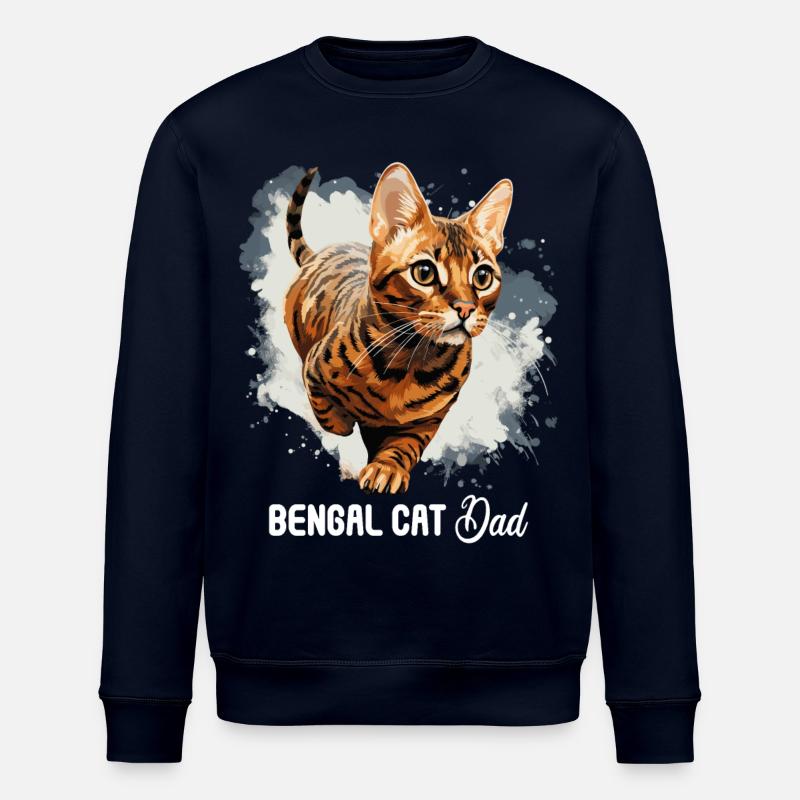Chat du Bengale - Sweat bio ROLLER Stanley/Stella Unisexe - marine