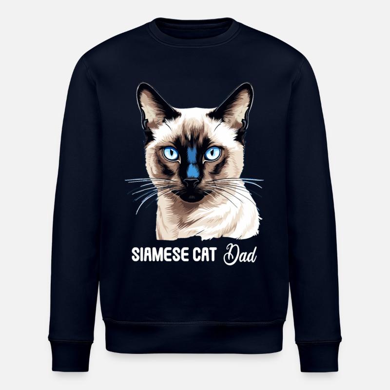 Siamese Cat Siamkatze - Stanley/Stella Unisex Bio-Sweatshirt ROLLER - Navy