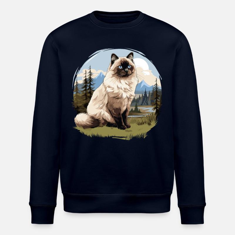 Chat de Birmanie Birma Katze - Sweat bio ROLLER Stanley/Stella Unisexe - marine