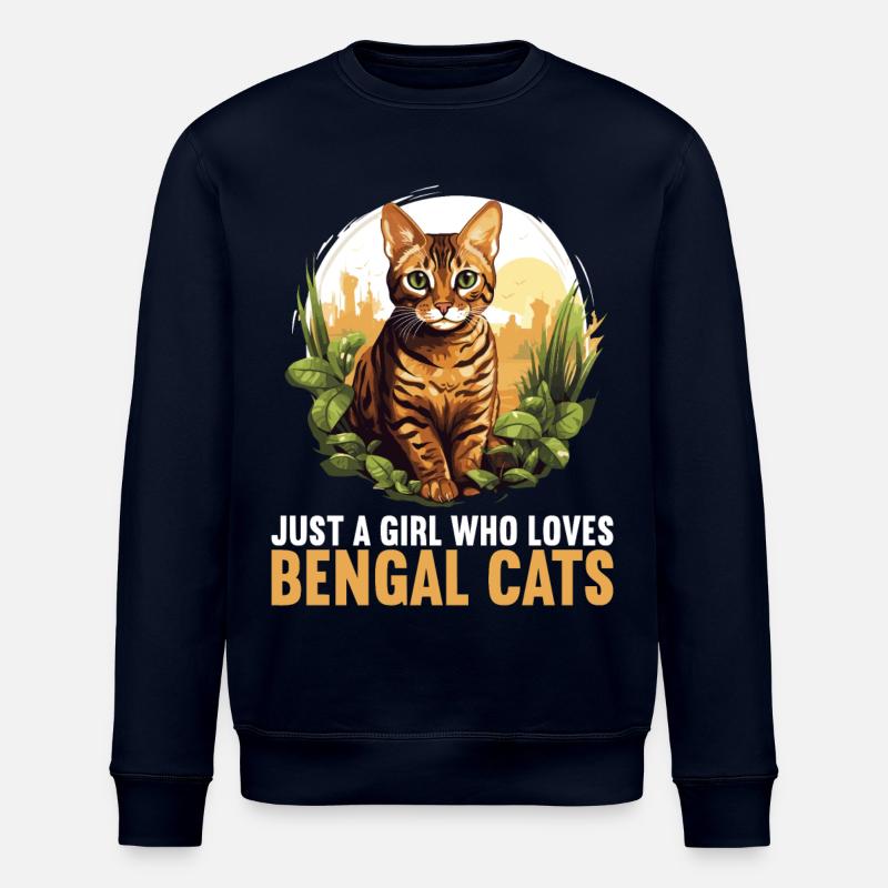 Chat du Bengale Bengalkatze - Sweat bio ROLLER Stanley/Stella Unisexe - marine