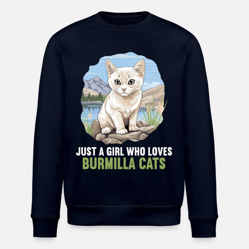 Burmilla Chaton Burmilla Chat - Sweat bio ROLLER Stanley/Stella Unisexe - marine