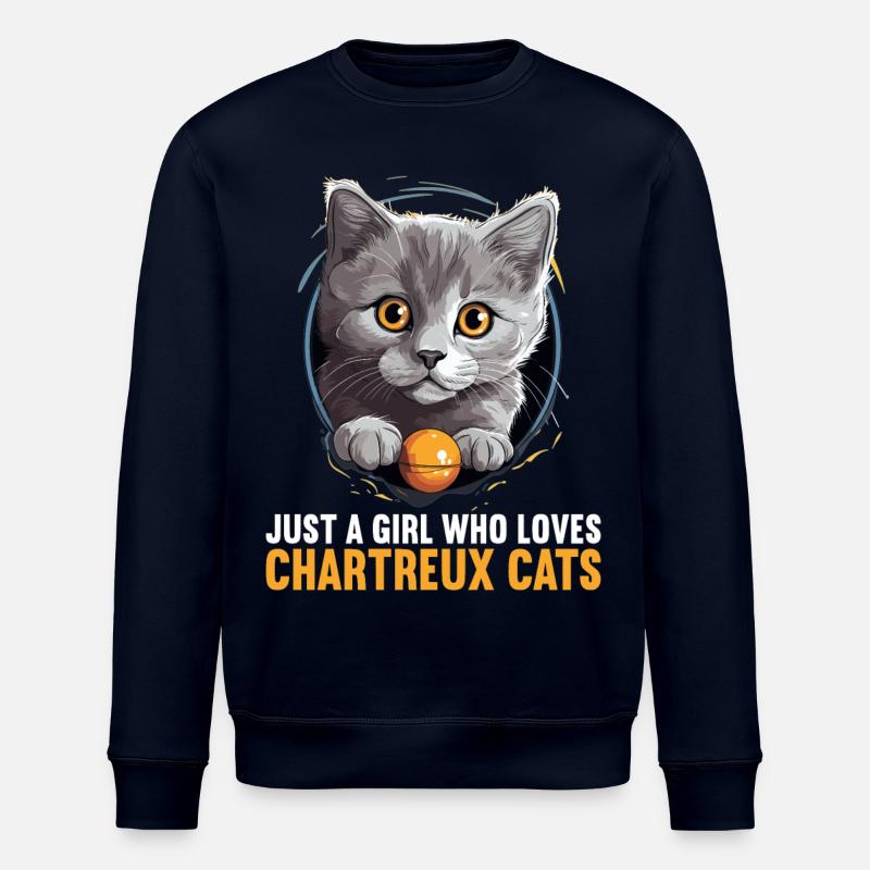 Chat Chartreux Chat Chartreux - Sweat bio ROLLER Stanley/Stella Unisexe - marine