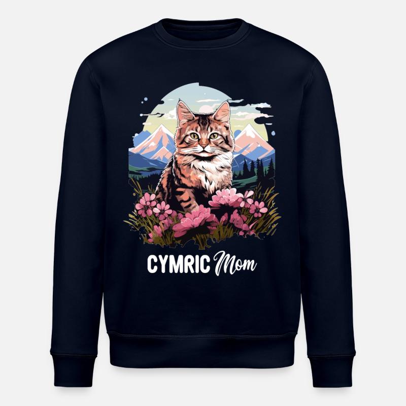 Cymric Kitten Cymric Cat - Sweat bio ROLLER Stanley/Stella Unisexe - marine