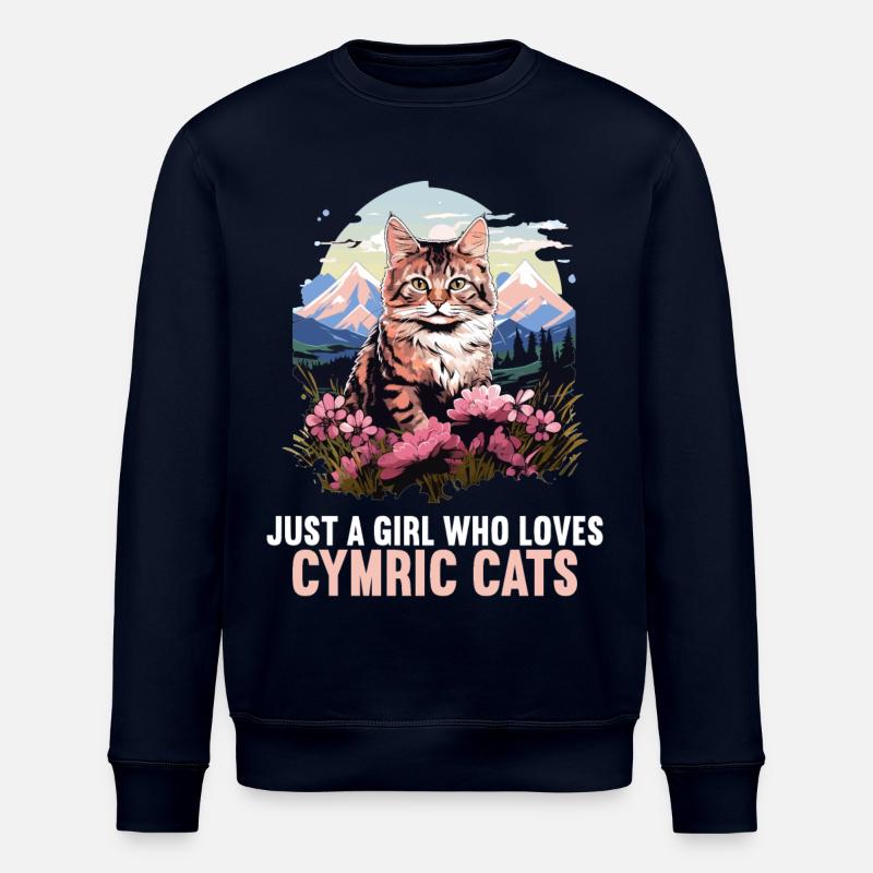 Cymric Kitten Cymric Cat - Sweat bio ROLLER Stanley/Stella Unisexe - marine