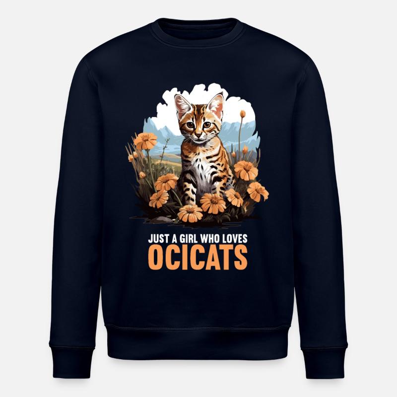 Ocicat Chaton Ocicat Chat - Sweat bio ROLLER Stanley/Stella Unisexe - marine