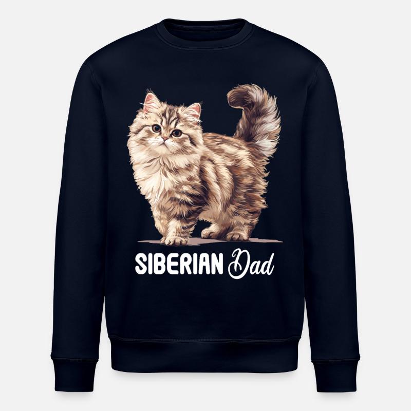 Chat Sibérien Sibirische Katze - Sweat bio ROLLER Stanley/Stella Unisexe - marine