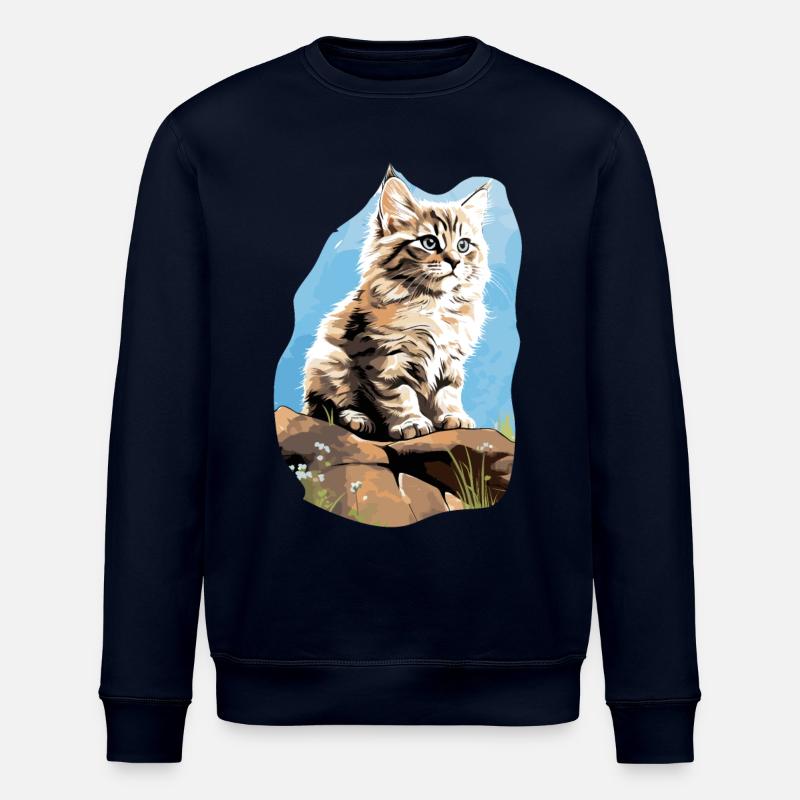 Chat sibérien Sibirische Katze - Sweat bio ROLLER Stanley/Stella Unisexe - marine