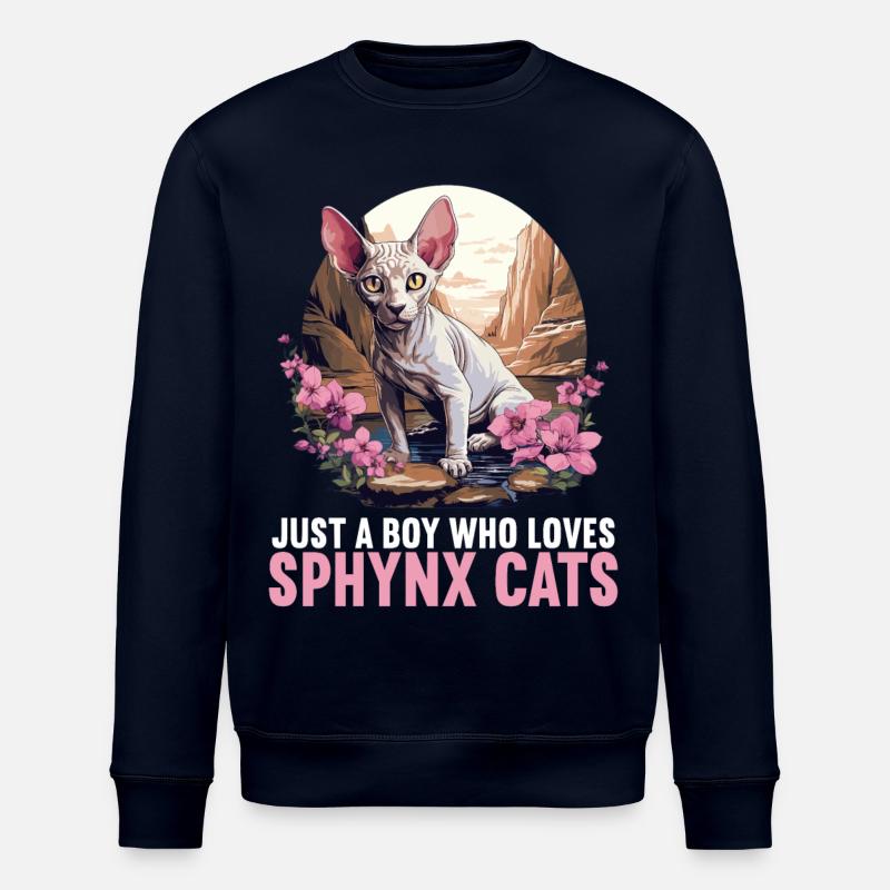 Sphynx Kitten Sphynx Cat - Stanley/Stella ROLLER Unisex Organic Sweatshirt - navy