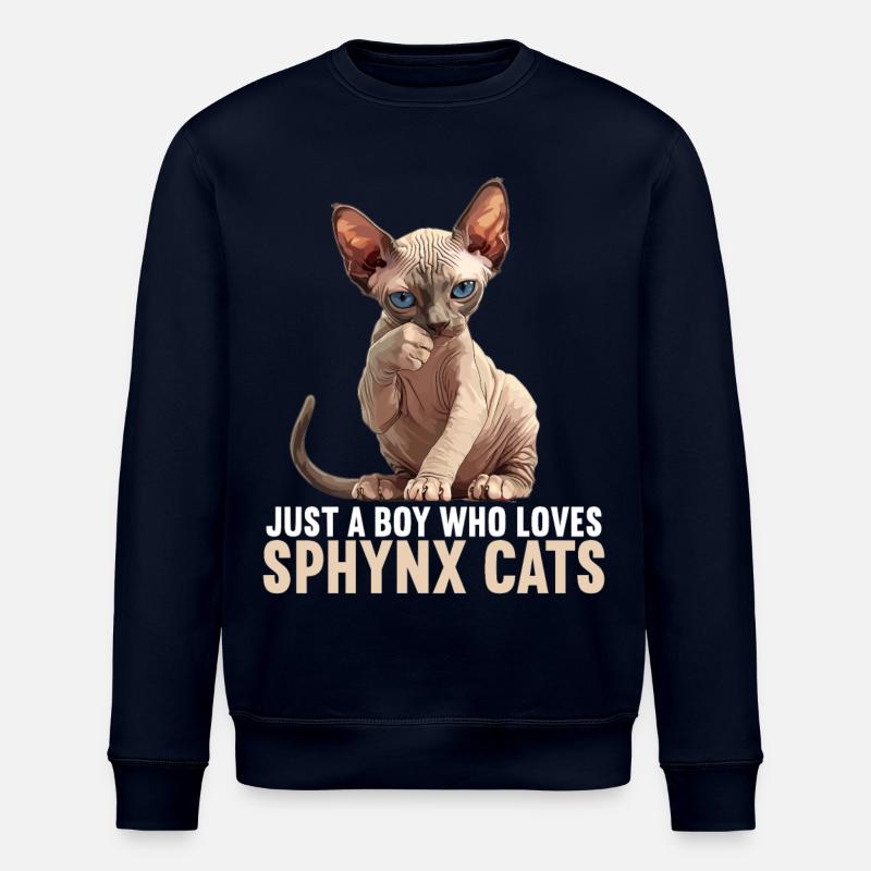 Sphynx Kätzchen Sphynx Katze - Stanley/Stella Unisex Bio-Sweatshirt ROLLER - Navy