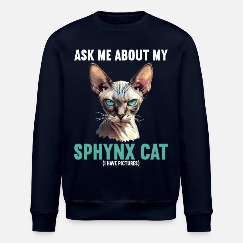 Sphynx Kätzchen Sphynx Katze - Stanley/Stella Unisex Bio-Sweatshirt ROLLER - Navy