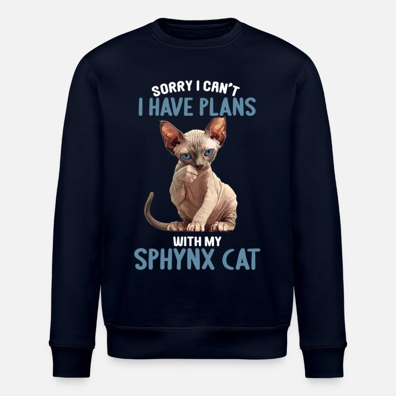 Sphynx Kätzchen Sphynx Katze - Stanley/Stella Unisex Bio-Sweatshirt ROLLER - Navy