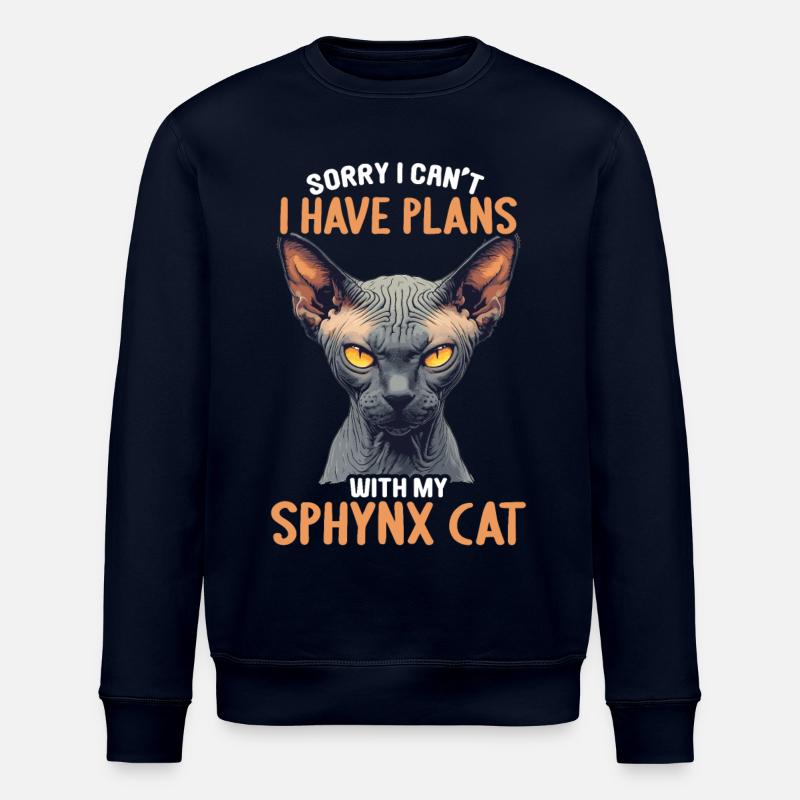 Sphynx Kätzchen Sphynx Katze - Stanley/Stella Unisex Bio-Sweatshirt ROLLER - Navy