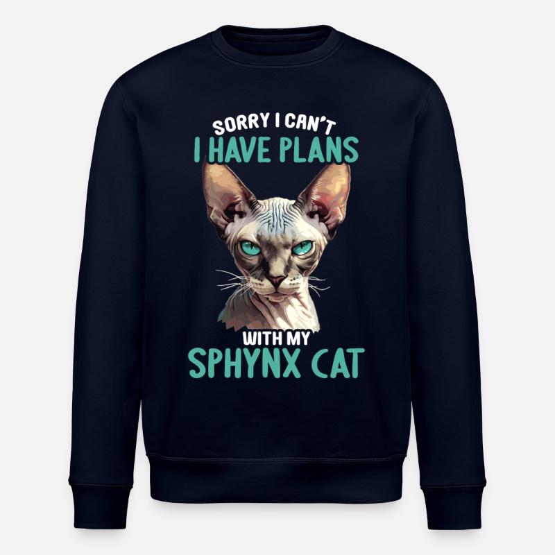 Sphynx Kätzchen Sphynx Katze - Stanley/Stella Unisex Bio-Sweatshirt ROLLER - Navy