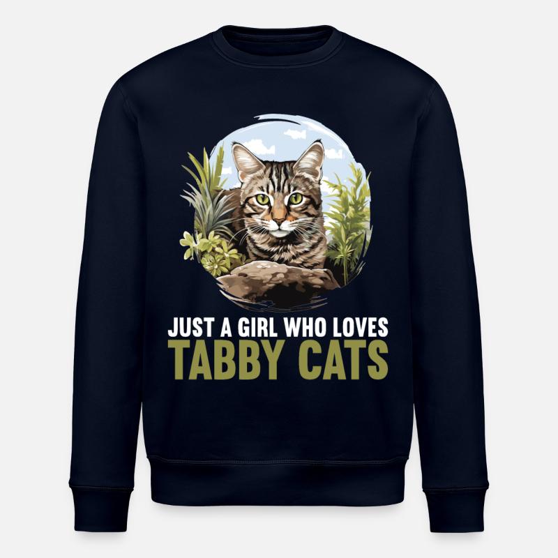 Tabby Kätzchen Tabby Katze - Stanley/Stella Unisex Bio-Sweatshirt ROLLER - Navy