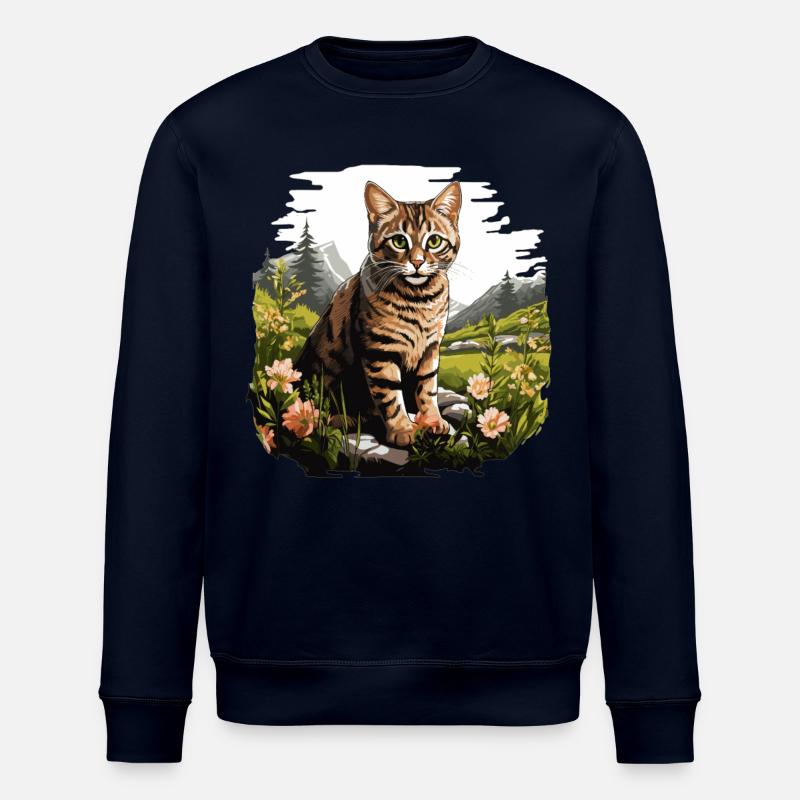Tabby Kätzchen Tabby Katze - Stanley/Stella Unisex Bio-Sweatshirt ROLLER - Navy