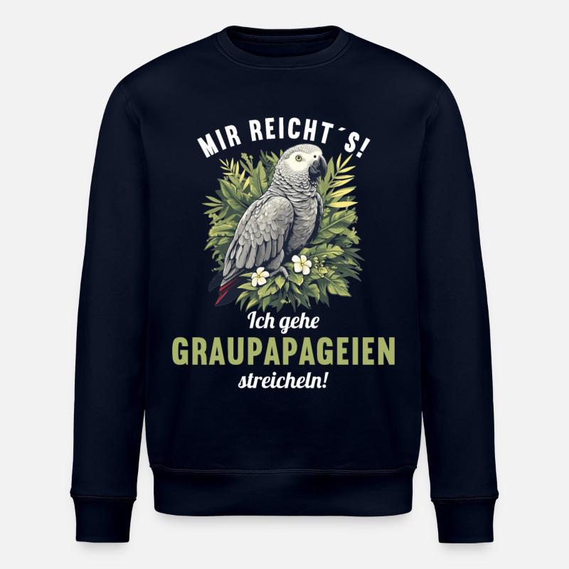 Perroquets gris d’Afrique - Sweat bio ROLLER Stanley/Stella Unisexe - marine