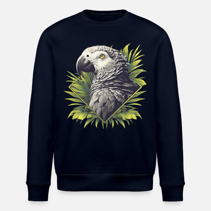 Perroquets gris d’Afrique - Sweat bio ROLLER Stanley/Stella Unisexe - marine