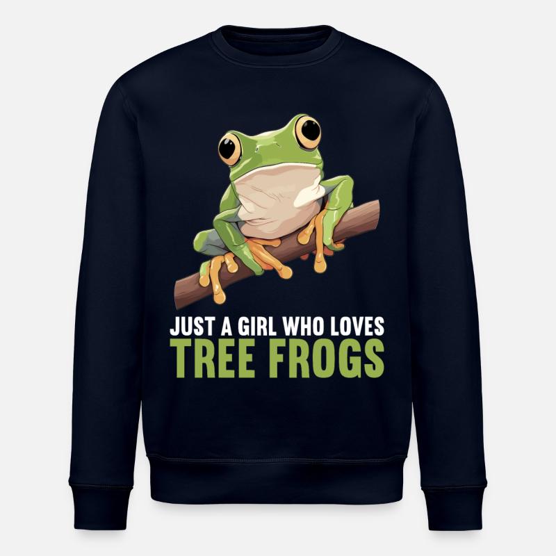 Tree Frog Baumfrösche Baumfrosch - Stanley/Stella Unisex Bio-Sweatshirt ROLLER - Navy