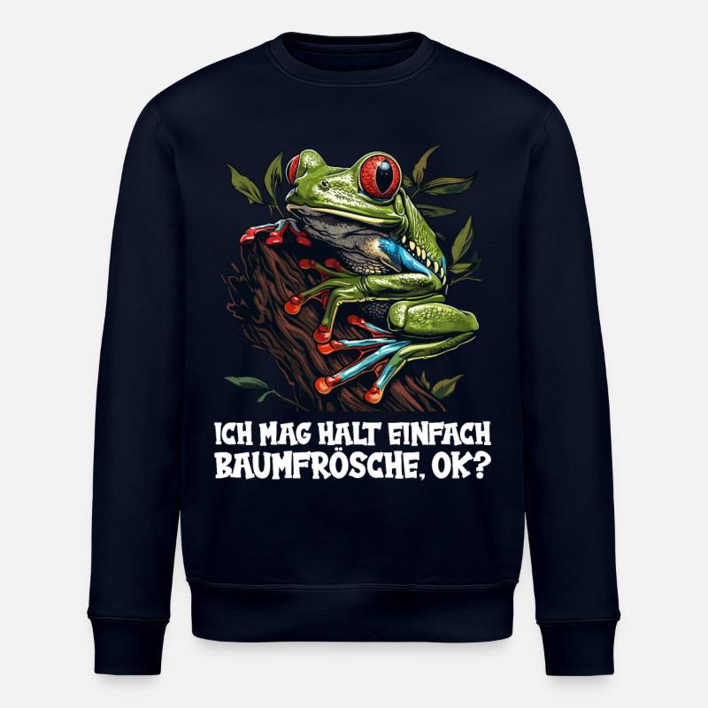 Tree Frog Baumfrösche Baumfrosch - Stanley/Stella ROLLER Unisex Organic Sweatshirt - navy
