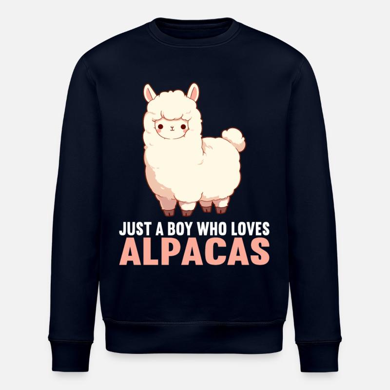 Alpaca Alpacas Alpaca - Stanley/Stella ROLLER Unisex Organic Sweatshirt - navy