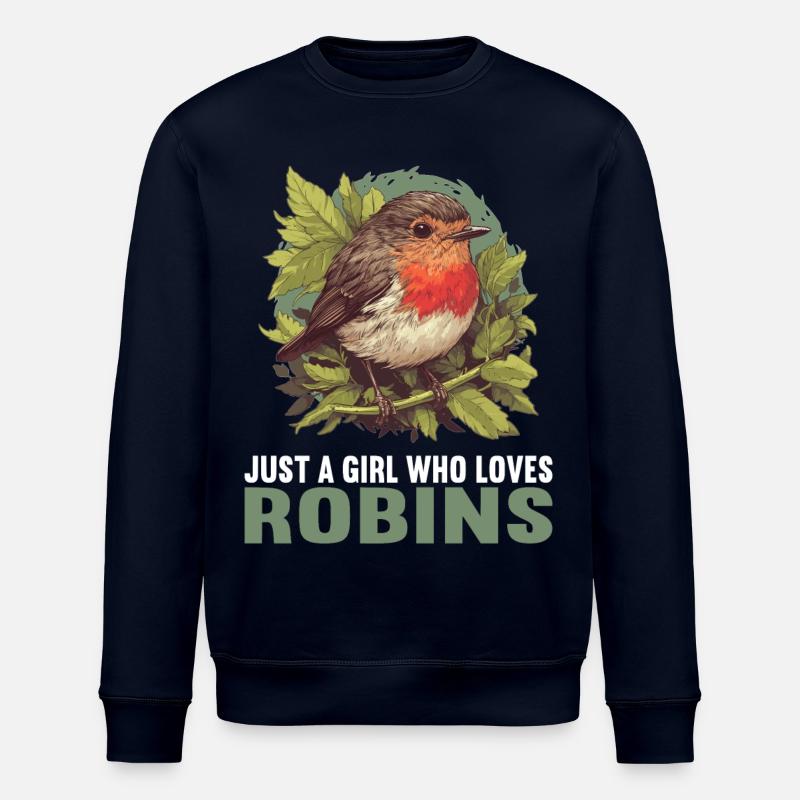 Robin Rotkehlchen - Stanley/Stella ROLLER Unisex Organic Sweatshirt - navy