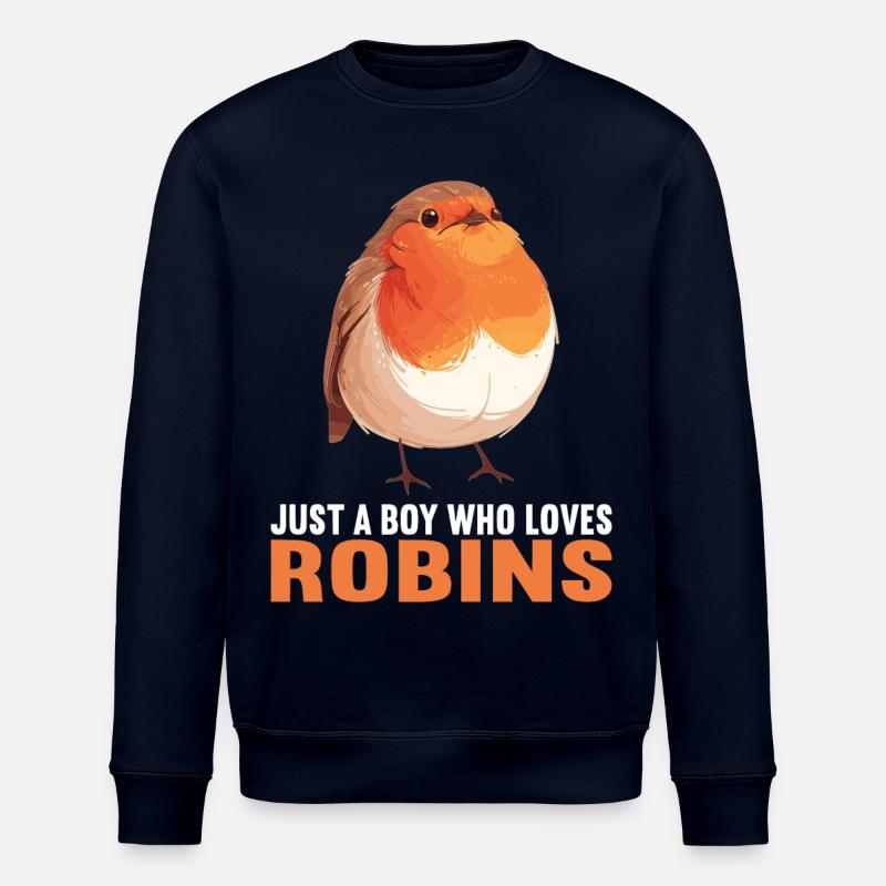 Robin Rotkehlchen - Stanley/Stella ROLLER Unisex Organic Sweatshirt - navy